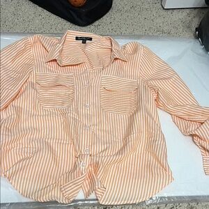Velvet Heart Orange Striped Blouse